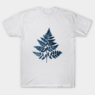 Navy Blue Fern Silhouette T-Shirt